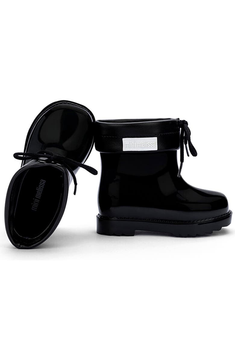 Mini Melissa Glitter Water Resistant Rain Bootie, Alternate, color,