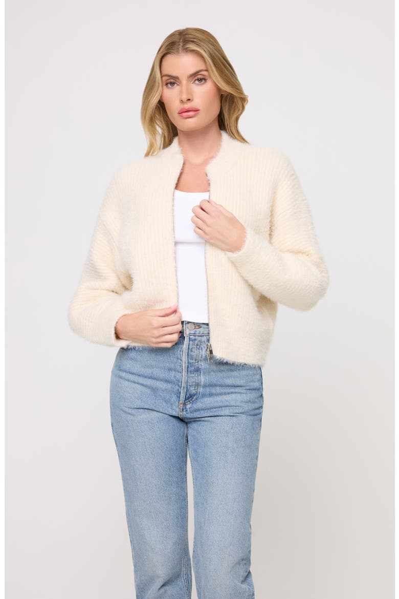 Cosmos Zip Cardigan, Alternate, color, TAPIOCA