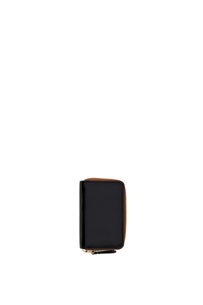 Catch By Lanvin Zipped Leather Cardholder, Alternate, color, Black/Cognac