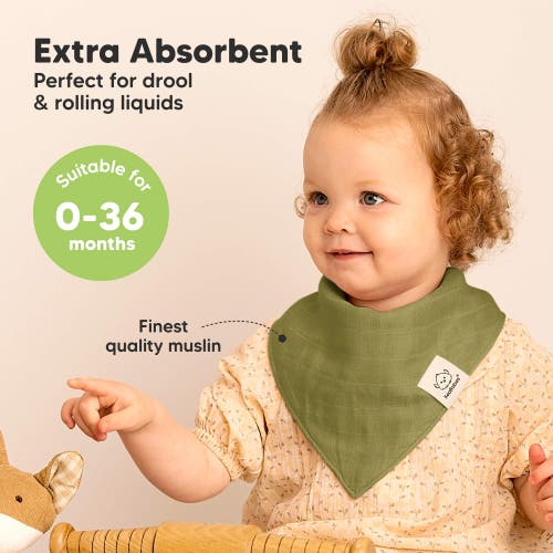 Keababies 8-pack Lumi Muslin Bandana Bibs
