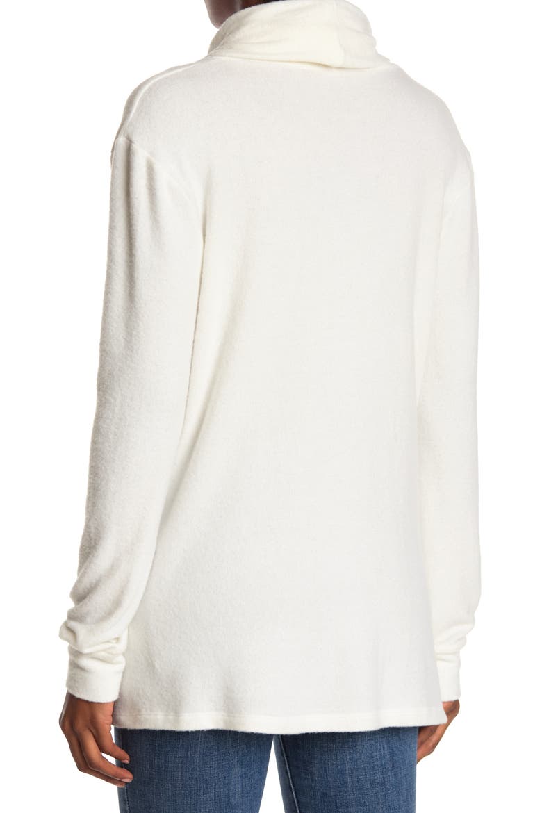Cowl Neck Long Sleeve Sweater, Alternate, color, IVORY