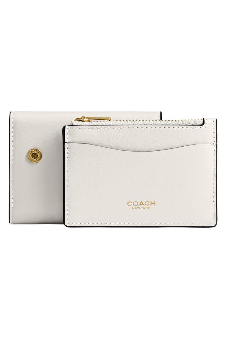 Essential Refined Calf Leather Wallet, Alternate, color, CHALK