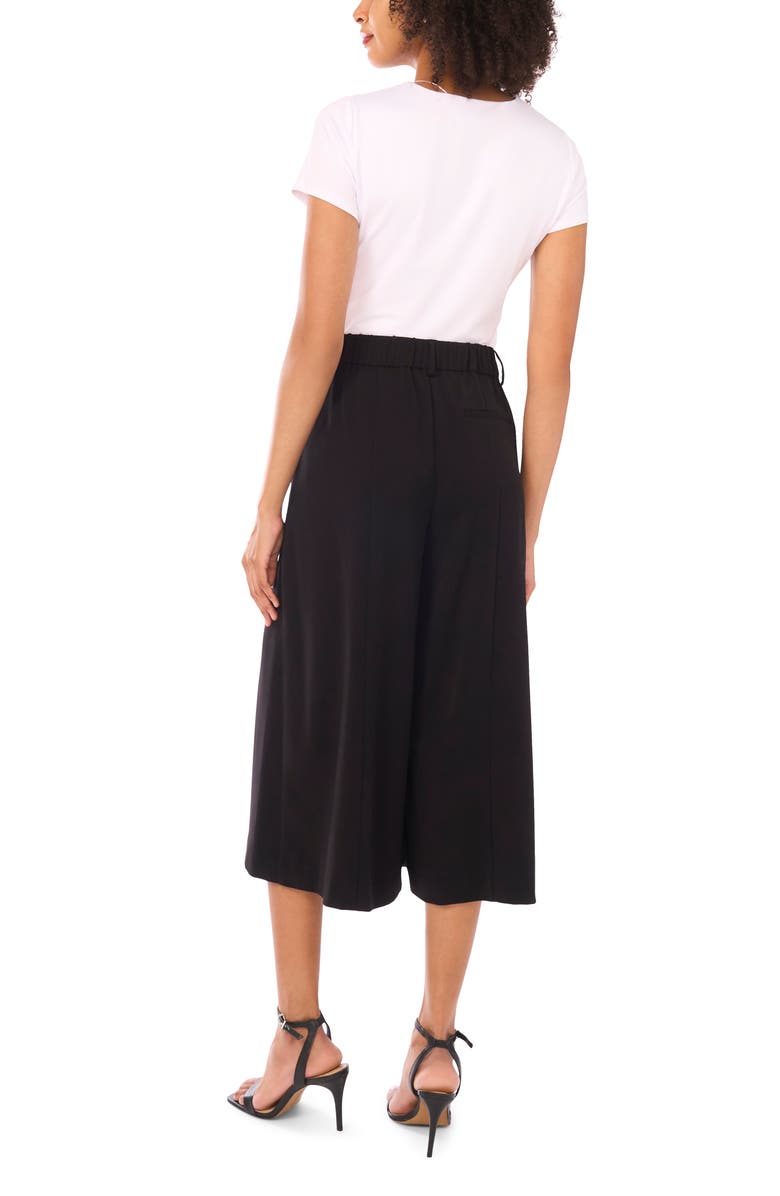 Halogen<sup>®</sup> Pleat Front Culottes, Alternate, color, Rich Black