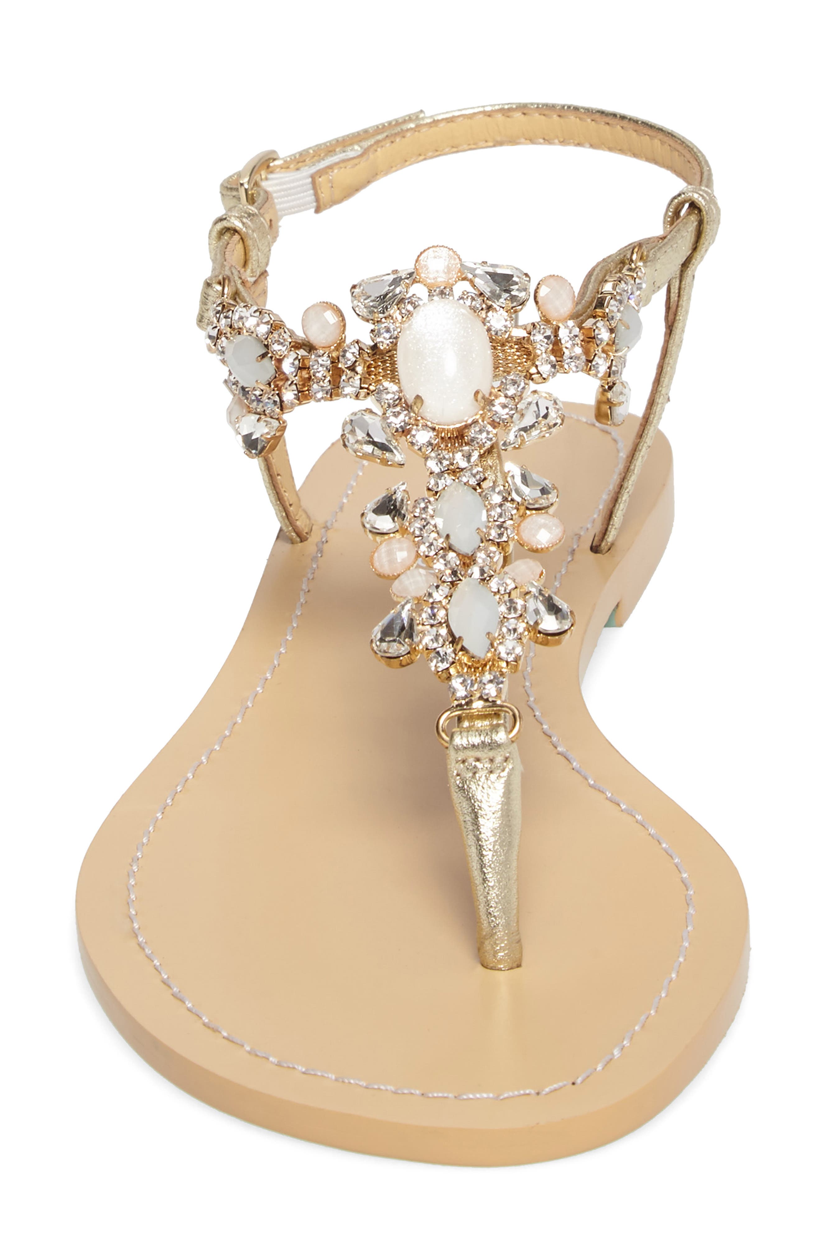 Bella Belle Luna Embellished T-Strap Sandal, Alternate, color, 