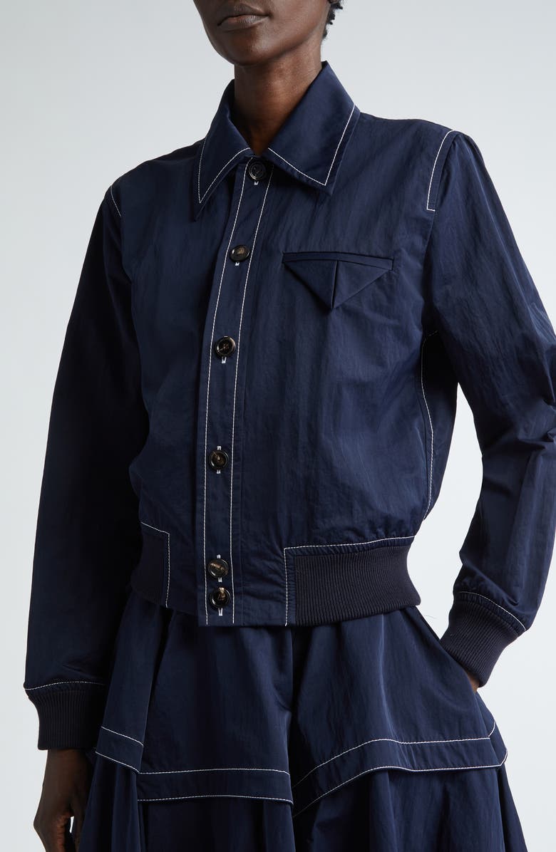 Bottega Veneta Triangle Pocket Nylon Jacket, Alternate, color,