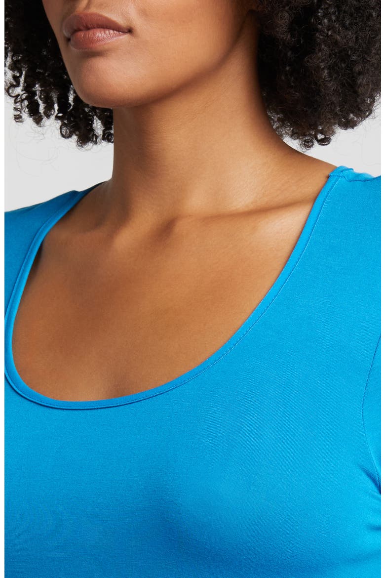 Swing Asymmetric Hem Tunic Top, Alternate, color, TURQUOISE