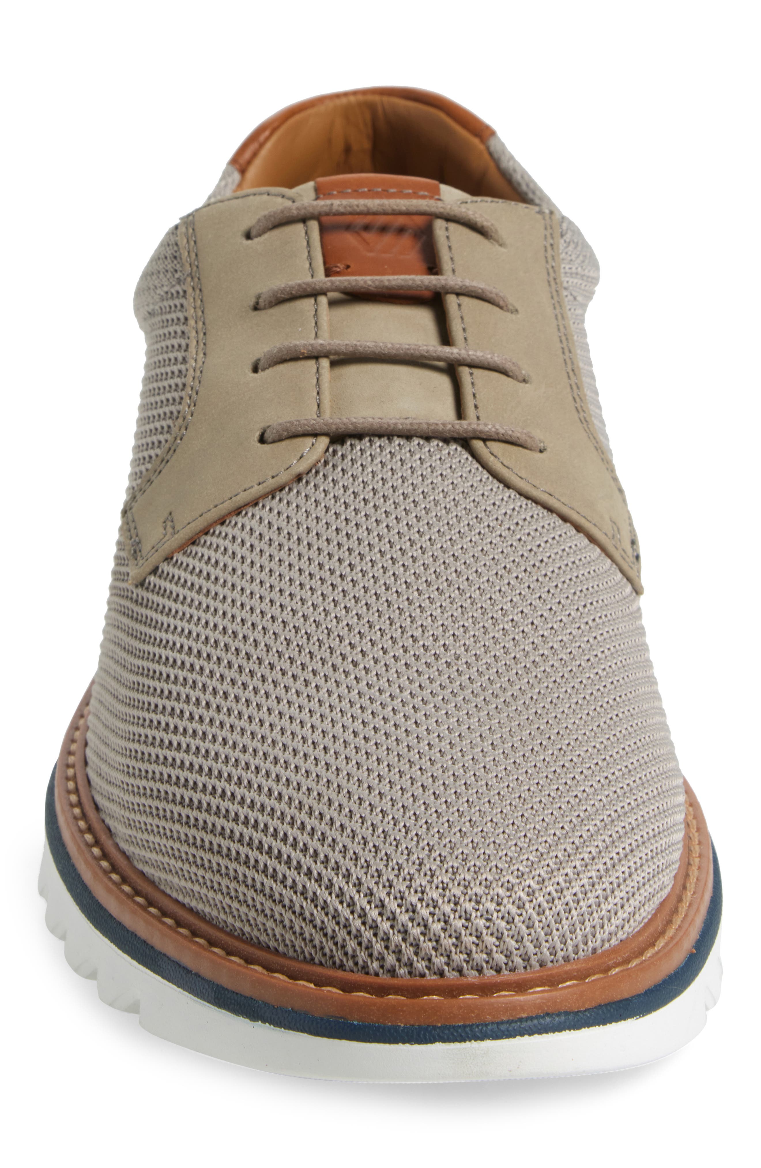 Johnston & Murphy Braydon Plain Toe Derby, Alternate, color, Grey Knit