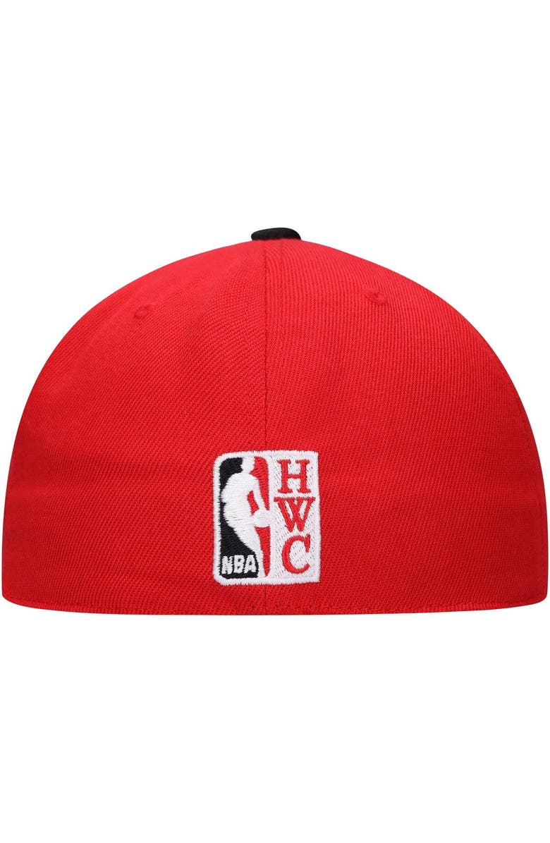 Mitchell & Ness Men's Mitchell & Ness Allen Iverson Red/Black Philadelphia 76ers Hardwood Classics Team Side Fitted Hat, Alternate, color, 