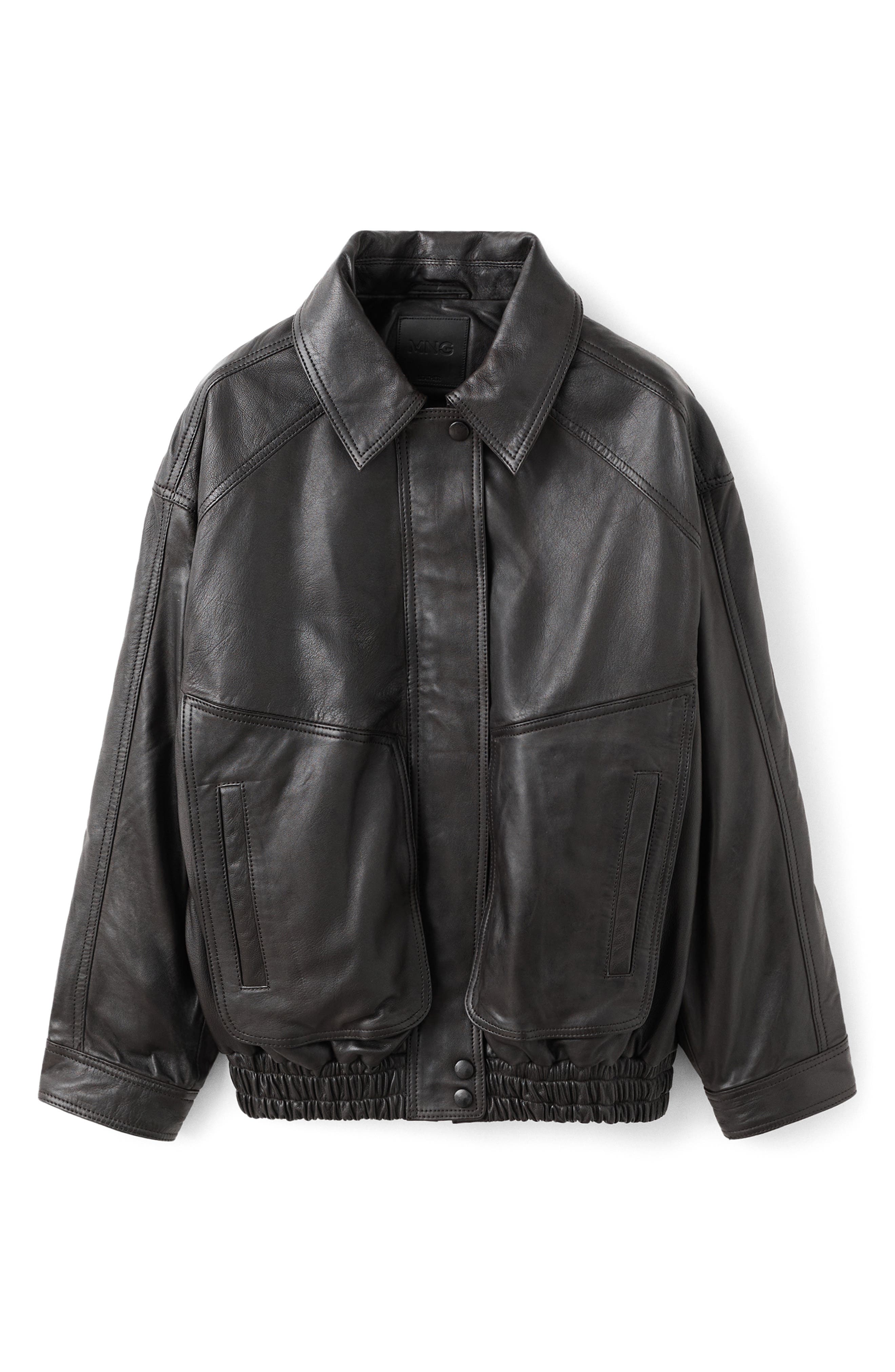 London Oversize Leather Jacket - image 2