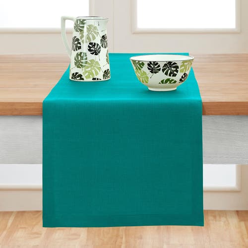 Solino Home Linen Table Runner In Blue