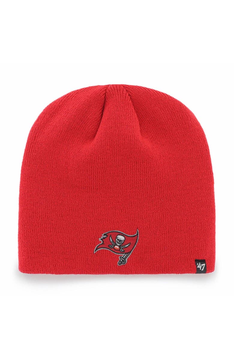 '47 Men's '47 Red Tampa Bay Buccaneers Primary Logo Knit Beanie, Main, color,