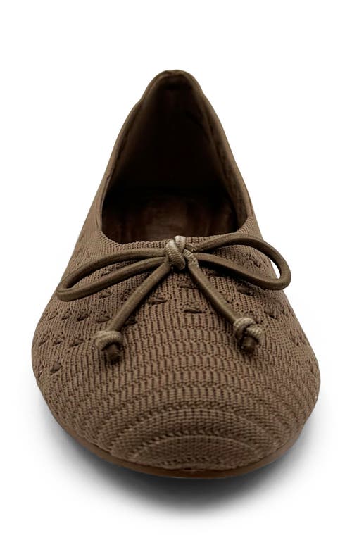 Chelsea Crew Ferry Open Knit Ballet Flat In Taupe Knit