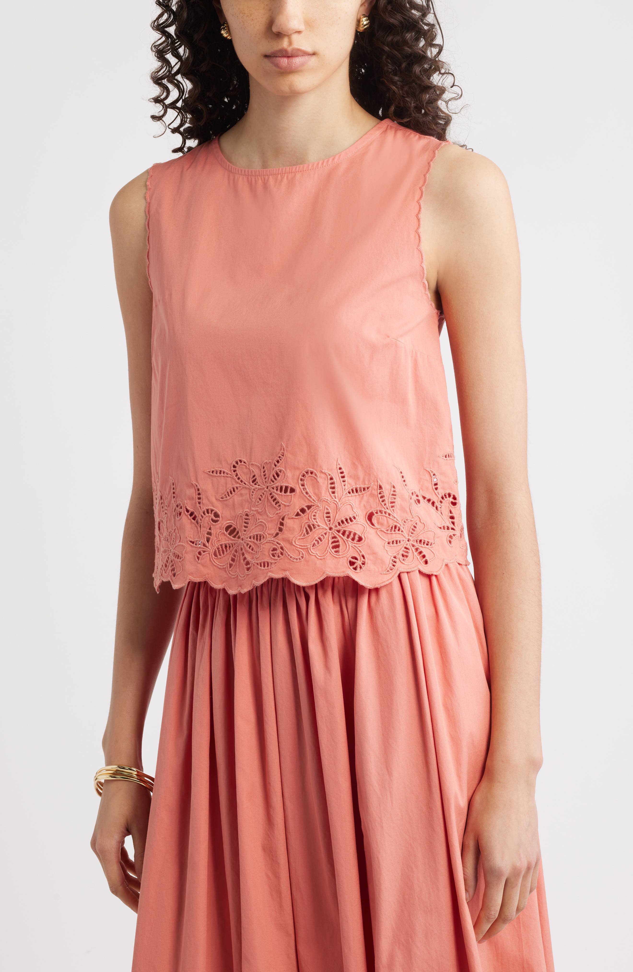 Nordstrom Schiffly Sleeveless Cotton Top