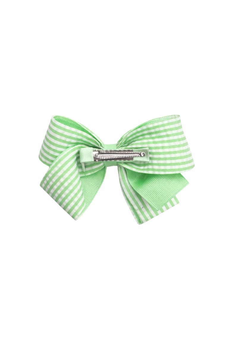 Golf Ball Seersucker Hair Bow, Alternate, color, Green