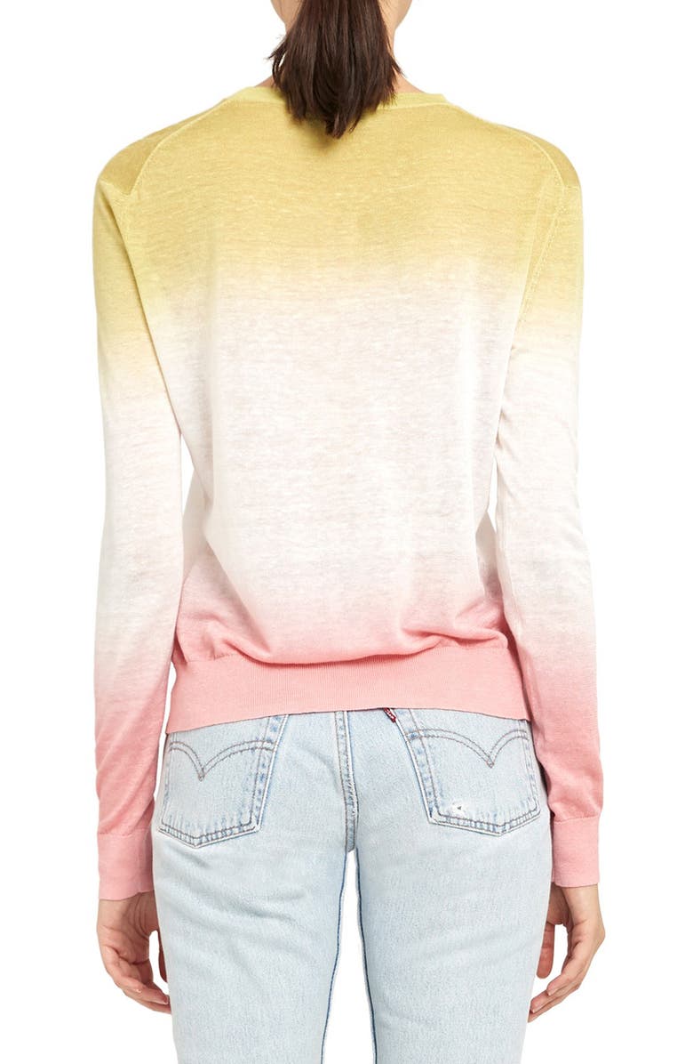 Theory Dual Ombré Linen Blend Sweater, Alternate, color, 