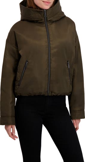 Faux Shearling Lined Hooded Jacket