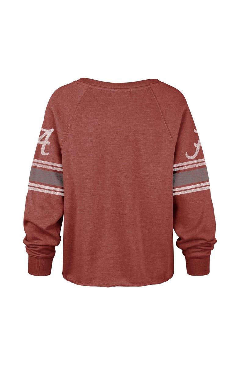 '47 Women's '47 Crimson Alabama Crimson Tide Allie Modest Raglan Long Sleeve Cropped T-Shirt, Alternate, color, Crimson