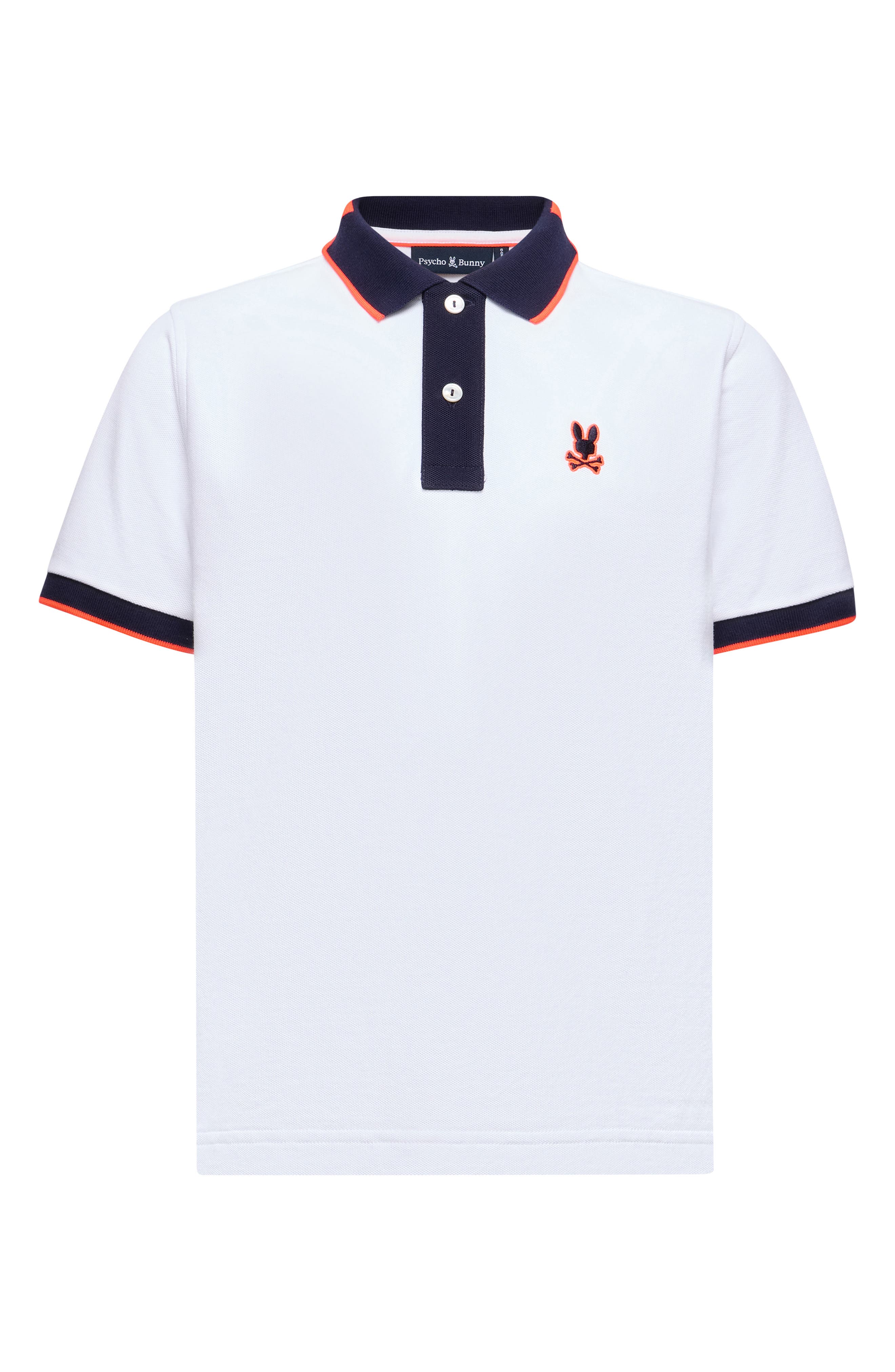 Psycho Bunny Kids' Thatcher Tipped Cotton Piqué Polo