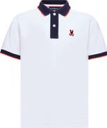 Psycho Bunny Kids' Thatcher Tipped Cotton Piqué Polo