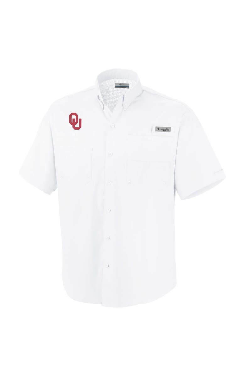 Columbia Men's Columbia White Oklahoma Sooners Big & Tall Collegiate Tamiami Button-Down Shirt, Alternate, color, White
