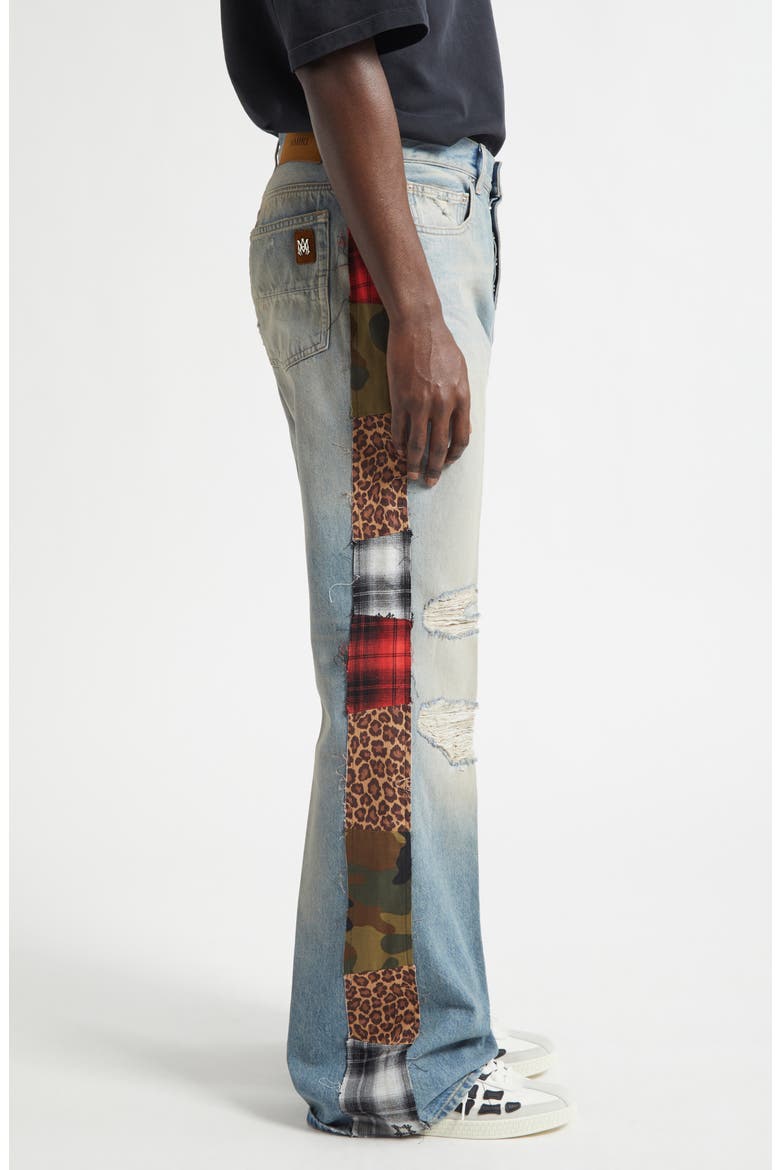 Patchwork Bootcut Jeans, Alternate, color, DRIFTWOOD BLUE