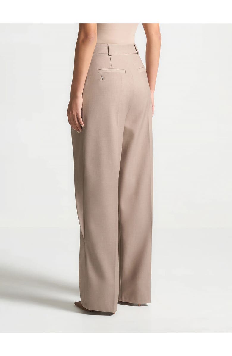 Manière De Voir Foldover Trousers with D-Ring Belt, Alternate, color, Taupe