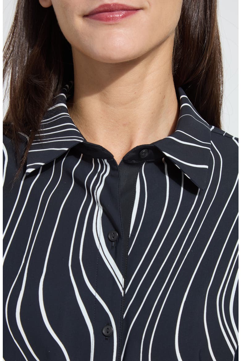 Connie Slim Fit Animal Print Button-Up Shirt, Alternate, color, UNDULATING LINES