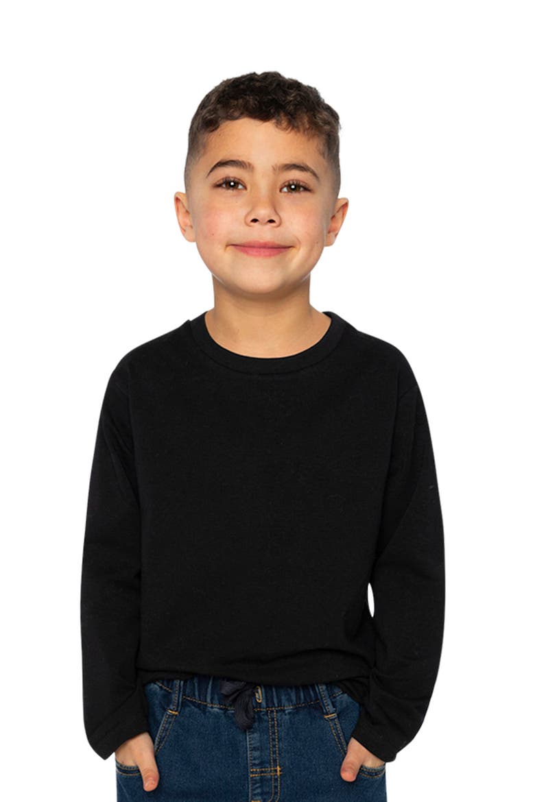Long Sleeve Crew Neck Jersey T-Shirt, Alternate, color, Black