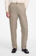 Madewell Elastic Waist Straight Leg Linen Pants