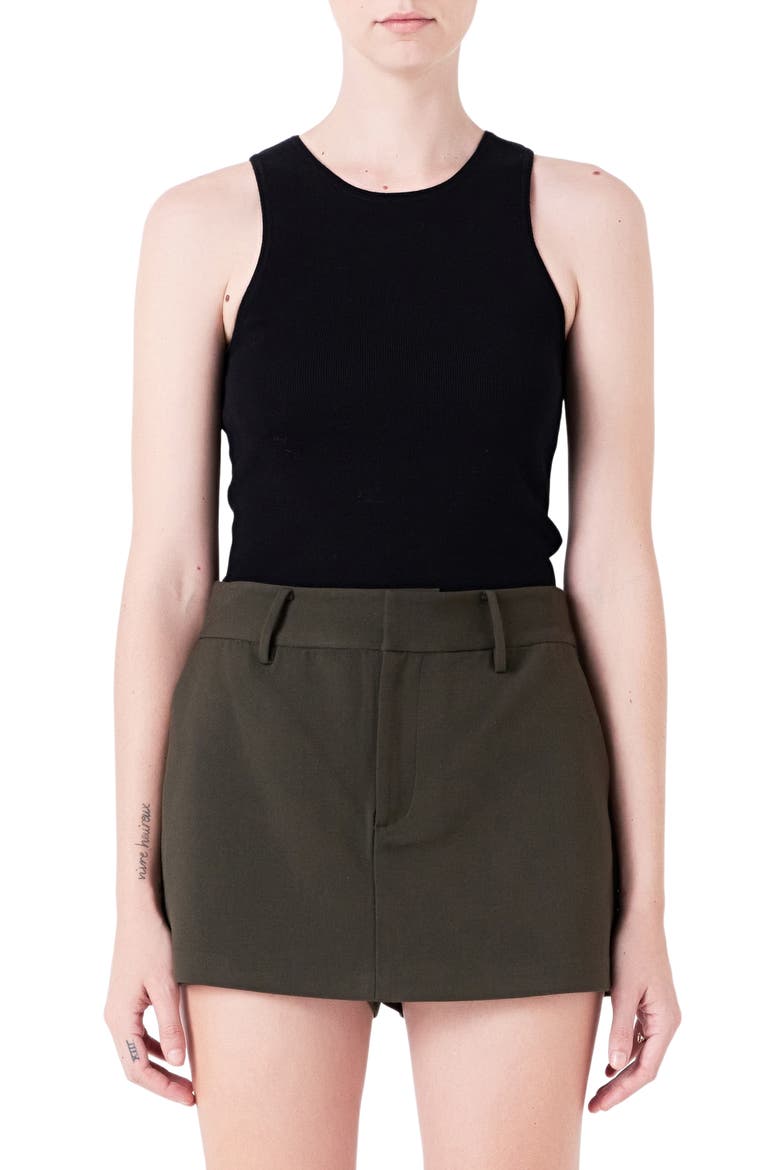 Racerback Rib Sweater Tank, Main, color, BLACK
