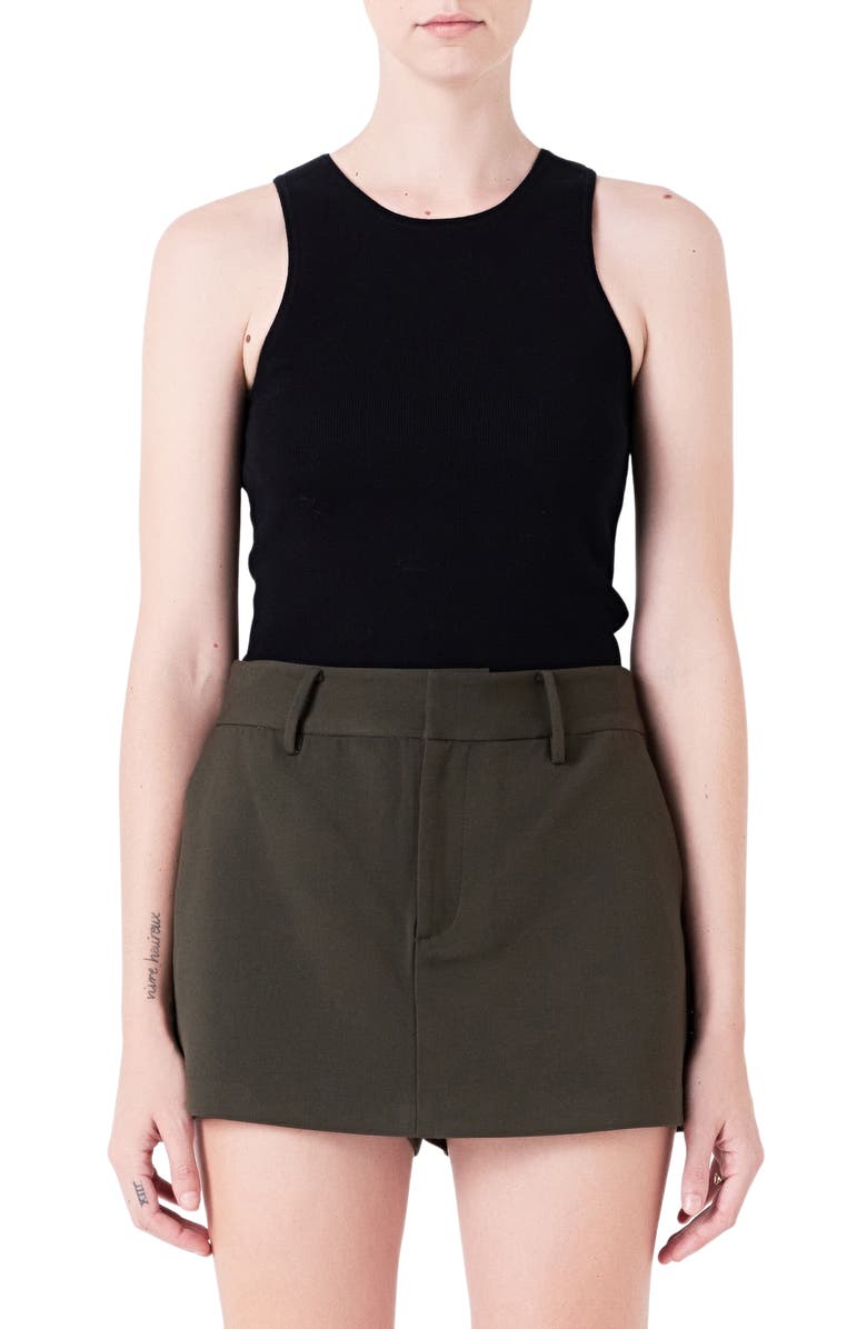 Grey Lab Racerback Rib Sweater Tank, Main, color, Black