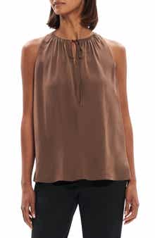 Theory Tie Neck Sleeveless Top
