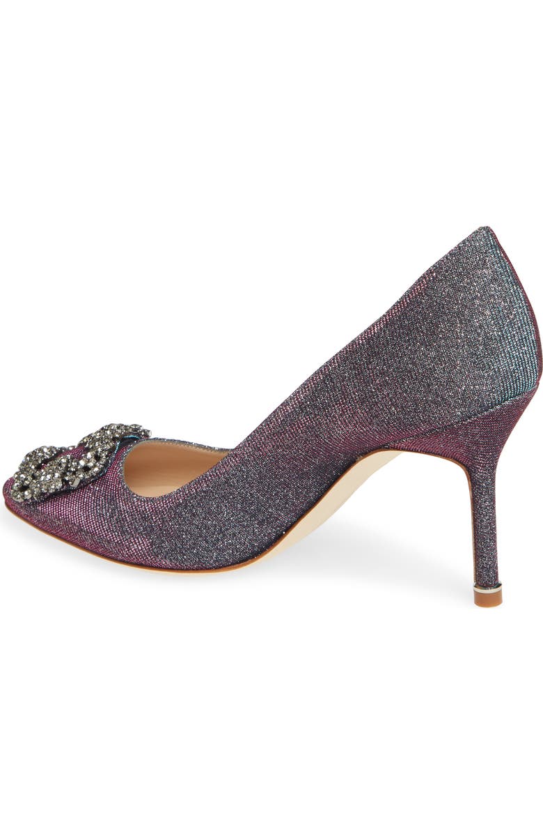 Manolo Blahnik Hangisi Metallic Pump, Alternate, color,