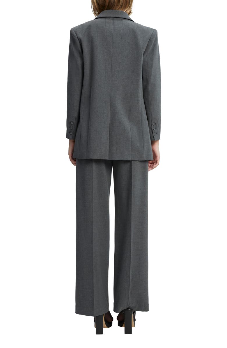 Bardot Classic Peaked Lapel Pinstripe Blazer, Alternate, color, Grey Stripe