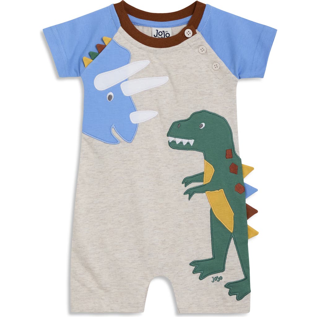 Jojo Maman Bébé Jojo Maman Bebe Dinosaur Appliqué Cotton Jersey Romper
