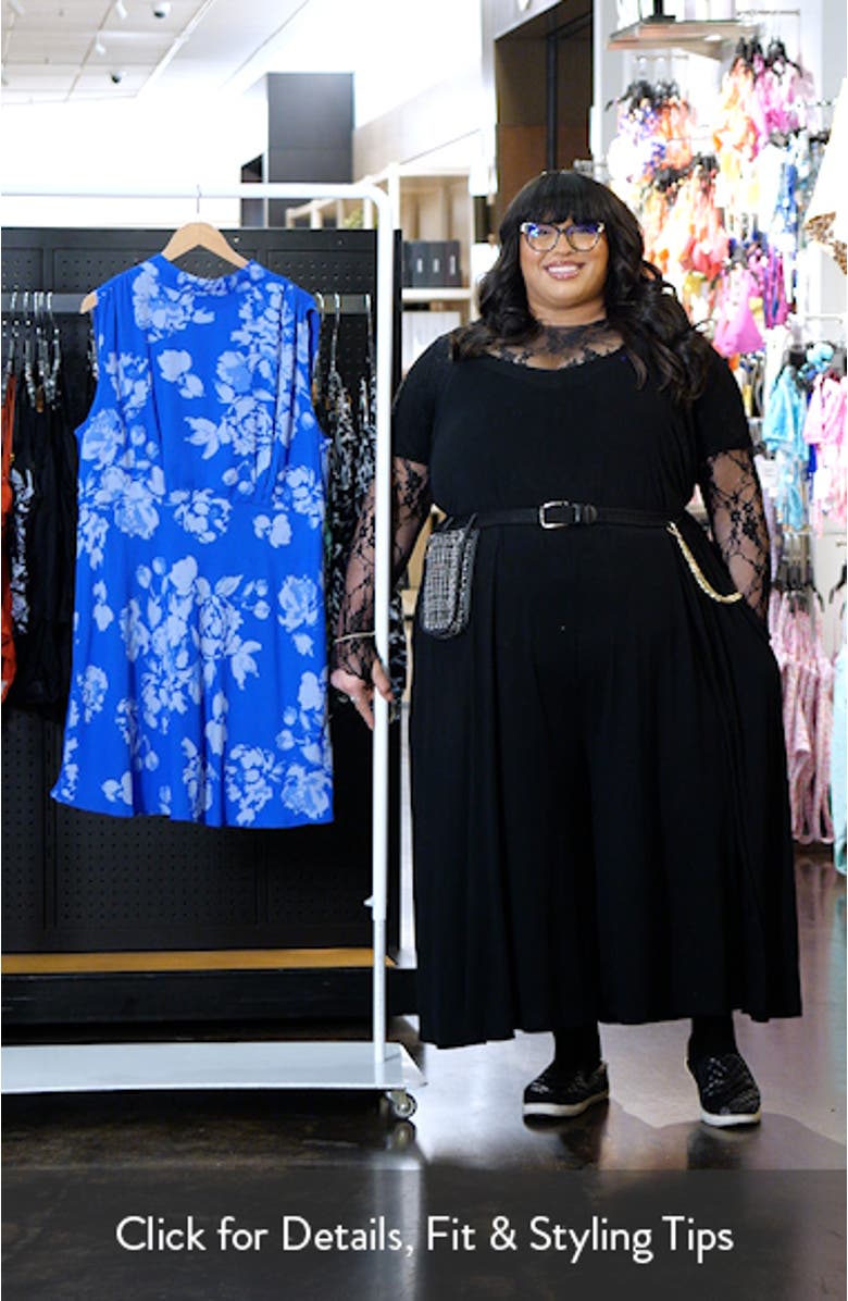 Lilith Floral Mock Neck Dress, sales video thumbnail