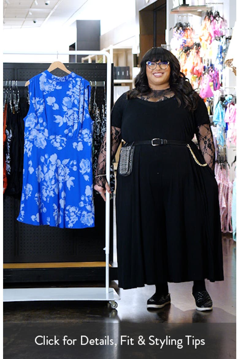 Lilith Floral Mock Neck Dress video