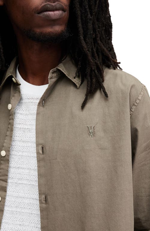Allsaints Tahoe Button-up Shirt In Acre Brown