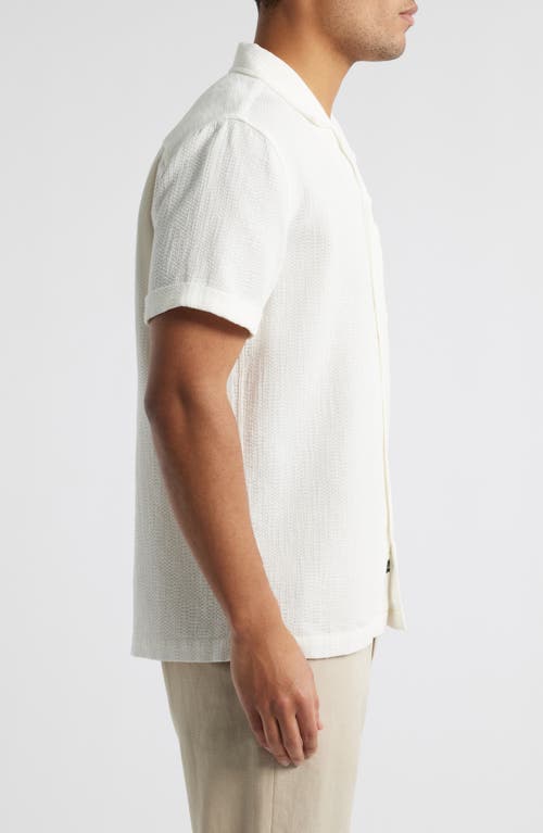 Rails Haney Textured Short Sleeve Cotton Button-up Shirt