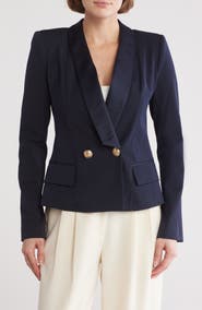 L'AGENCE Imogen Satin Lapel Blazer