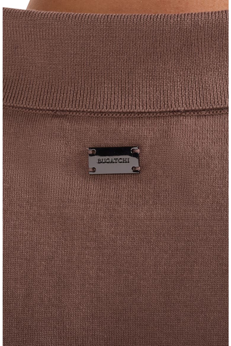 Basket Weave Knit Short Sleeve Cotton Full Button Cardigan, Alternate, color, TOBACCO
