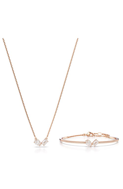Swarovski Mesmera Crystal Necklace & Bracelet Set In White