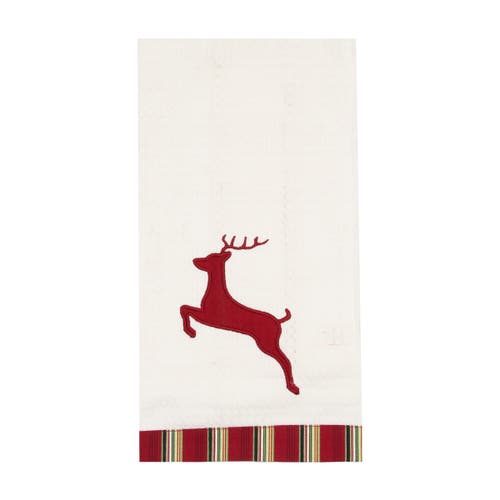 C & F Home C&f Home Jumping Deer Cotton Kitchen Towel In Neutral