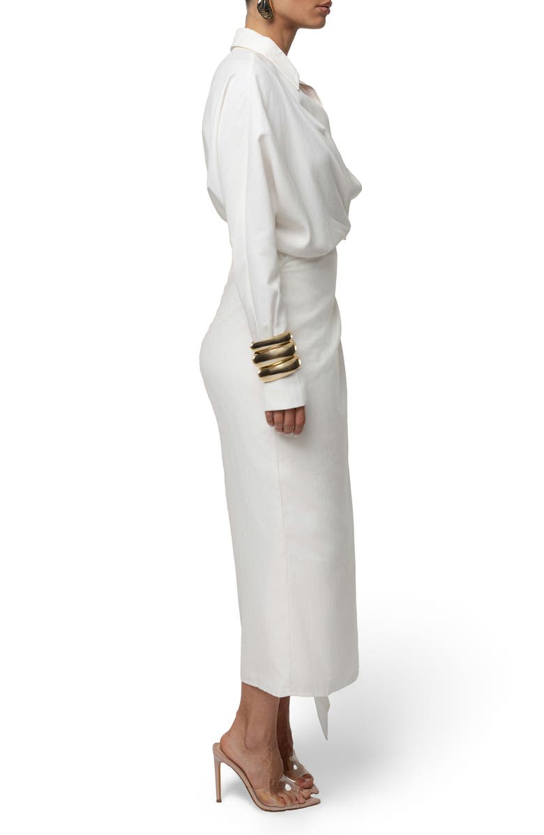 JLUXLABEL Skyline Long Sleeve Wrap Dress, Alternate, color, Ivory