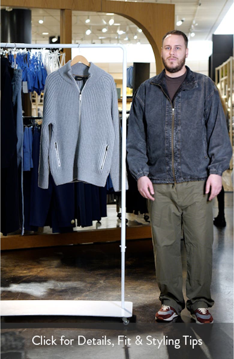 Erbo Virgin Wool & Cashmere Rib Zip Cardigan, sales video thumbnail