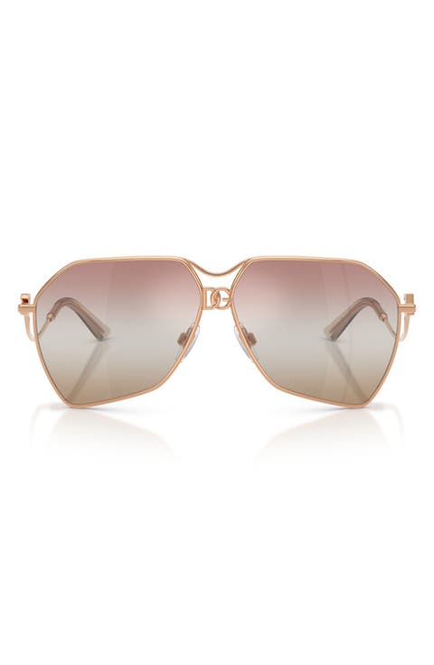 62mm Gradient Pilot Sunglasses