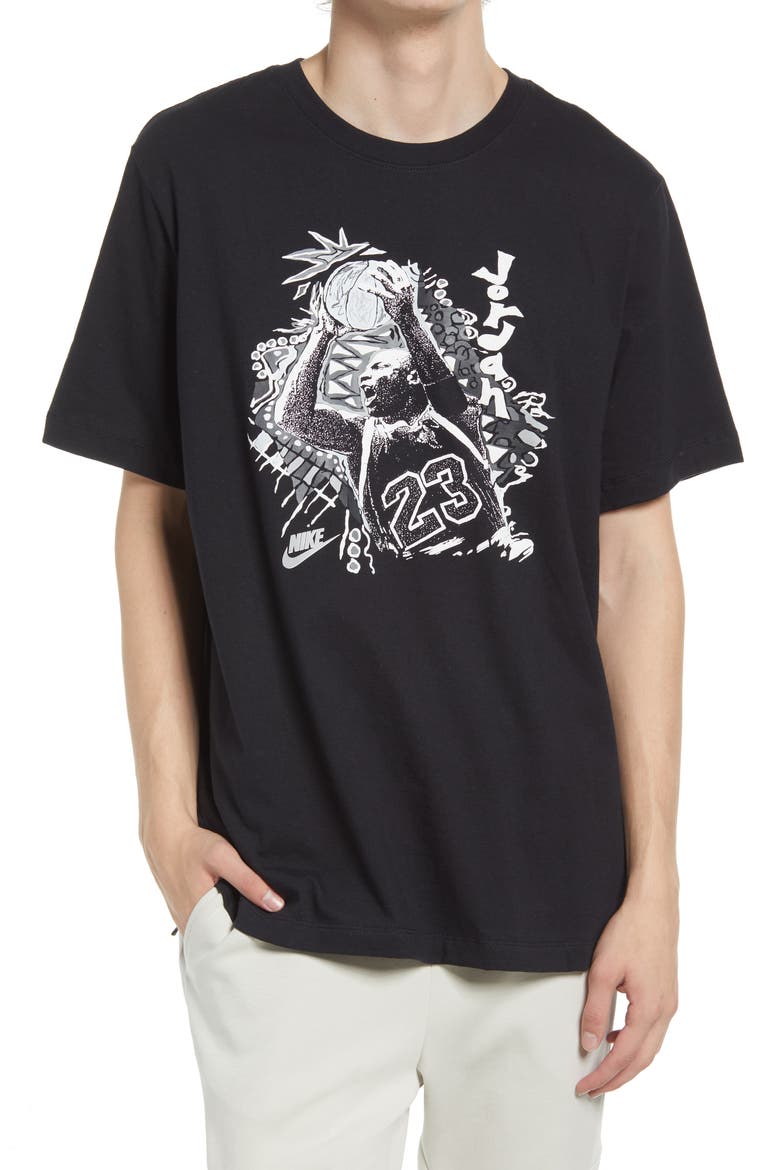 Vintage Graphic Tee, Main, color, BLACK