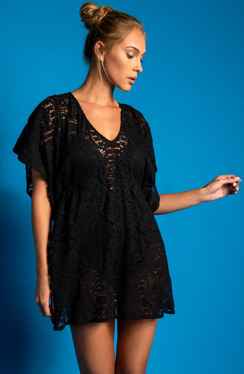 Sunshine 79 Crochet Cover-Up Caftan, Alternate, color, 