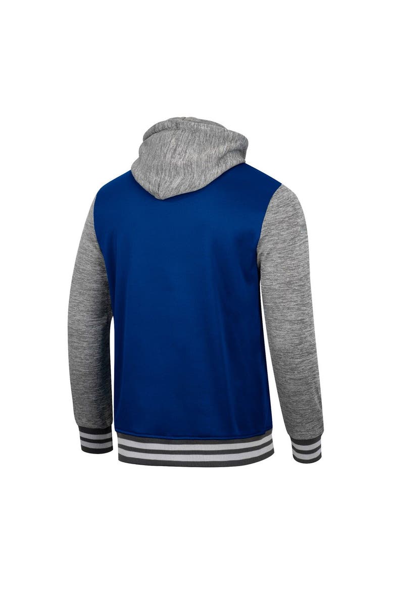 Men's Colosseum Navy Navy Midshipmen Robinson Hoodie Full-Snap Jacket, Alternate, color, Navy