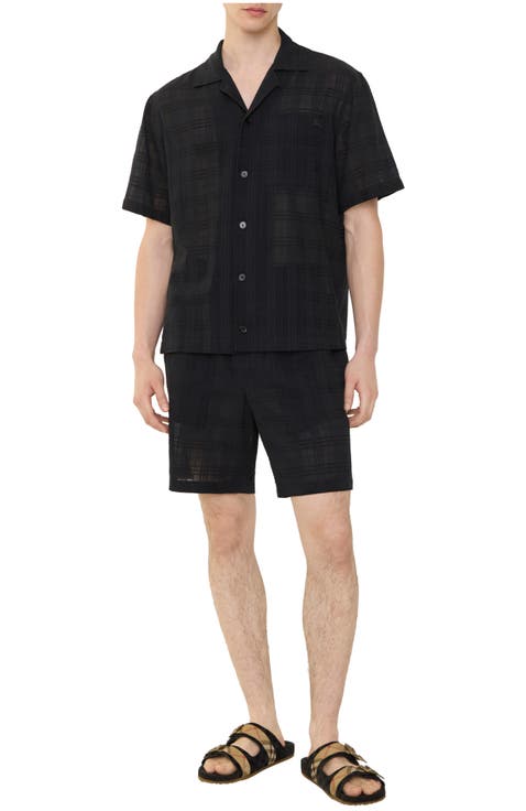 Check Cotton Voile Shorts